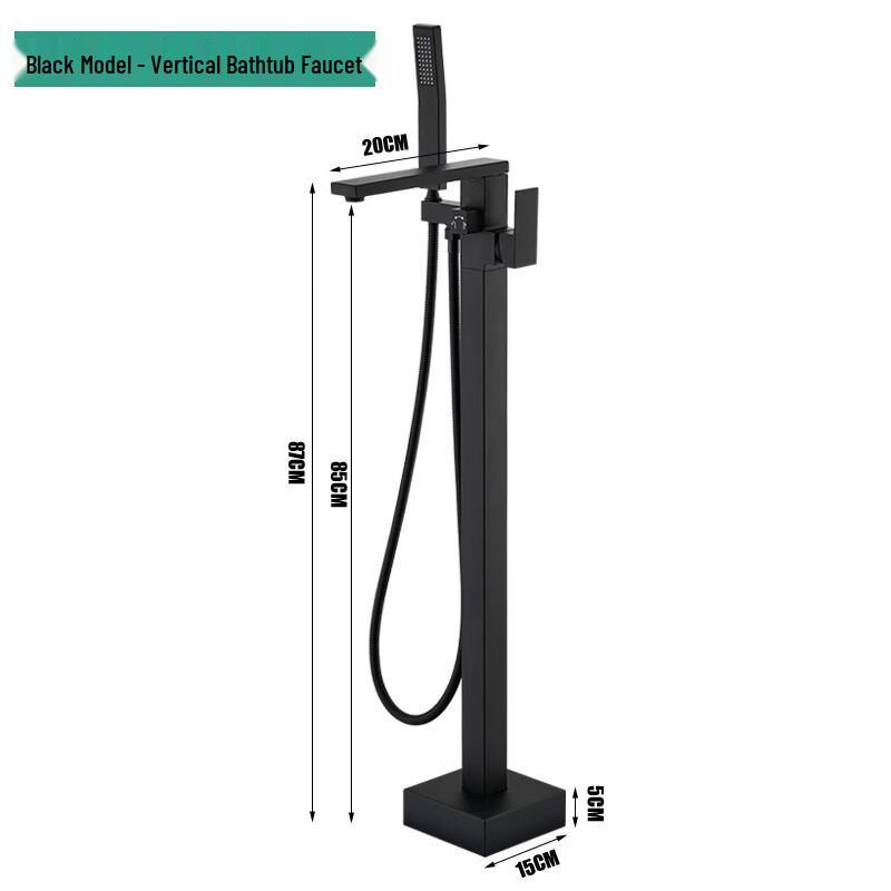 Handun Square Floor-Mounted Bathtub Faucet