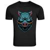 Samurai Krieger Hund Helm Japanische Maskottchen Grafik T-Shirt