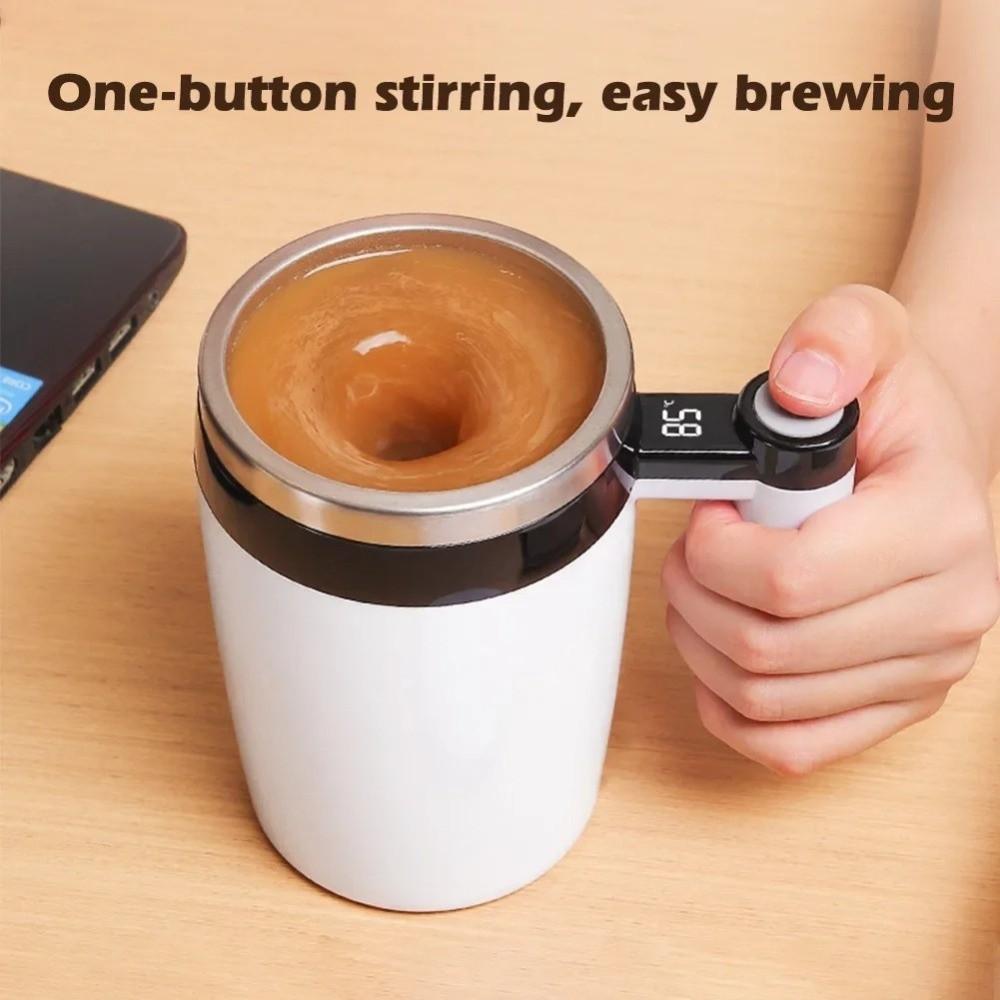 380ml Selbstmischender Becher 304 Edelstahl Automatischer Mischbecher Elektrischer Selbstumrührbecher