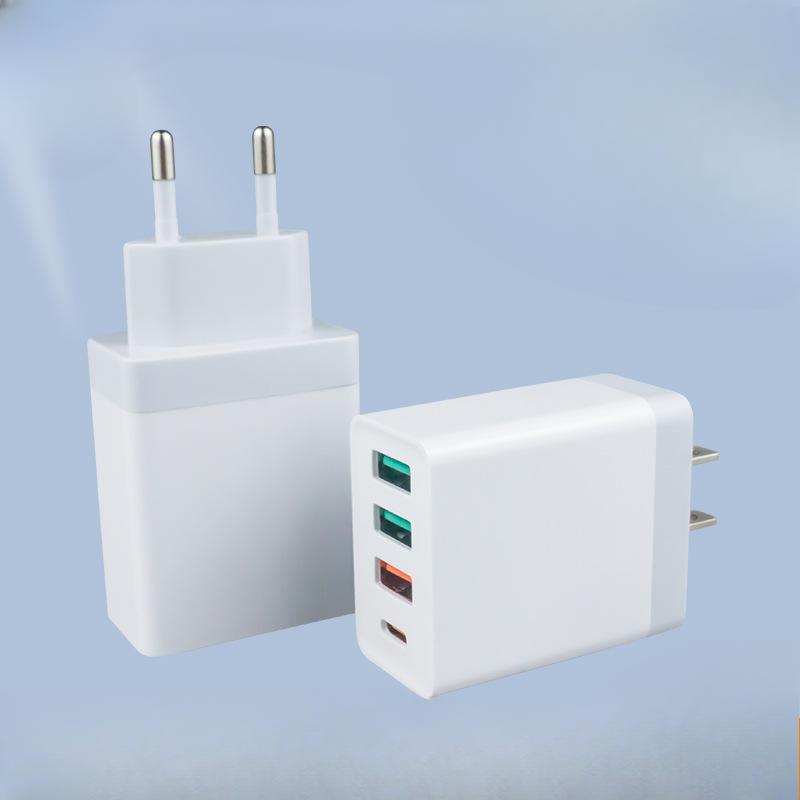 New PD20W+2.4A Four-port American-specific Mobile Phone Charger A+C Multi-port USB Fast Charging Adapter