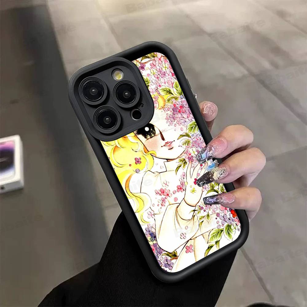 Manga Candy Für iPhone 17 Pro Max 16 15 14 13 12 11 Plus Schwarze Weiche Handyhülle