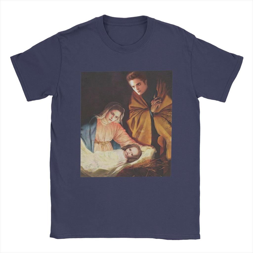 Męski T-shirt Parodia filmu Zmierzch Rodzi się dziecko Niesamowite bawełniane koszulki z krótkim rękawem T-shirt z okrągłym dekoltem Nadrukowany