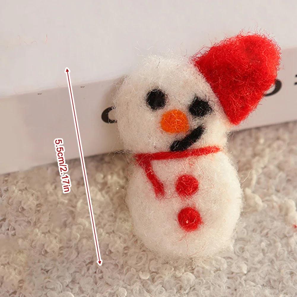 1PCS Cute Wool Felt Christmas Pendants DIY Handmade Snowmen & Trees Party Decor & Christmas Gifts Multiple Styles