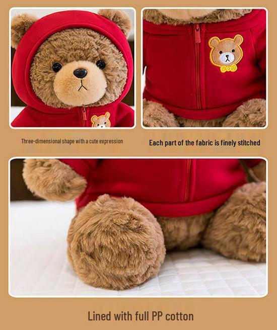 Casual Teddy Bear Plush Toy with Sweater - Children's Birthday Gift