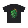 4 Leaf Clover St. Patrick's Day Paint Splatter Graphic Tee Shirt, S-5XL