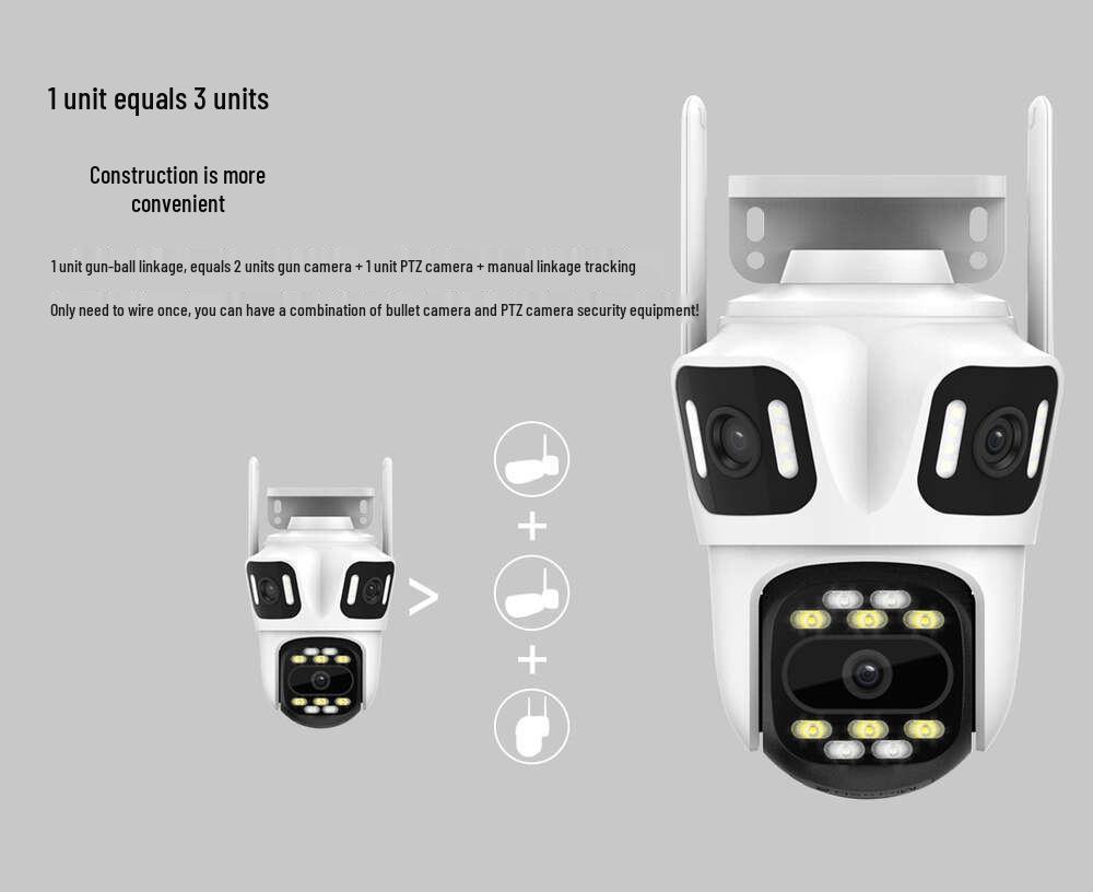 iCSee Xiongmai 3-Screen Outdoor Wireless HD Night Vision Waterproof IP Camera