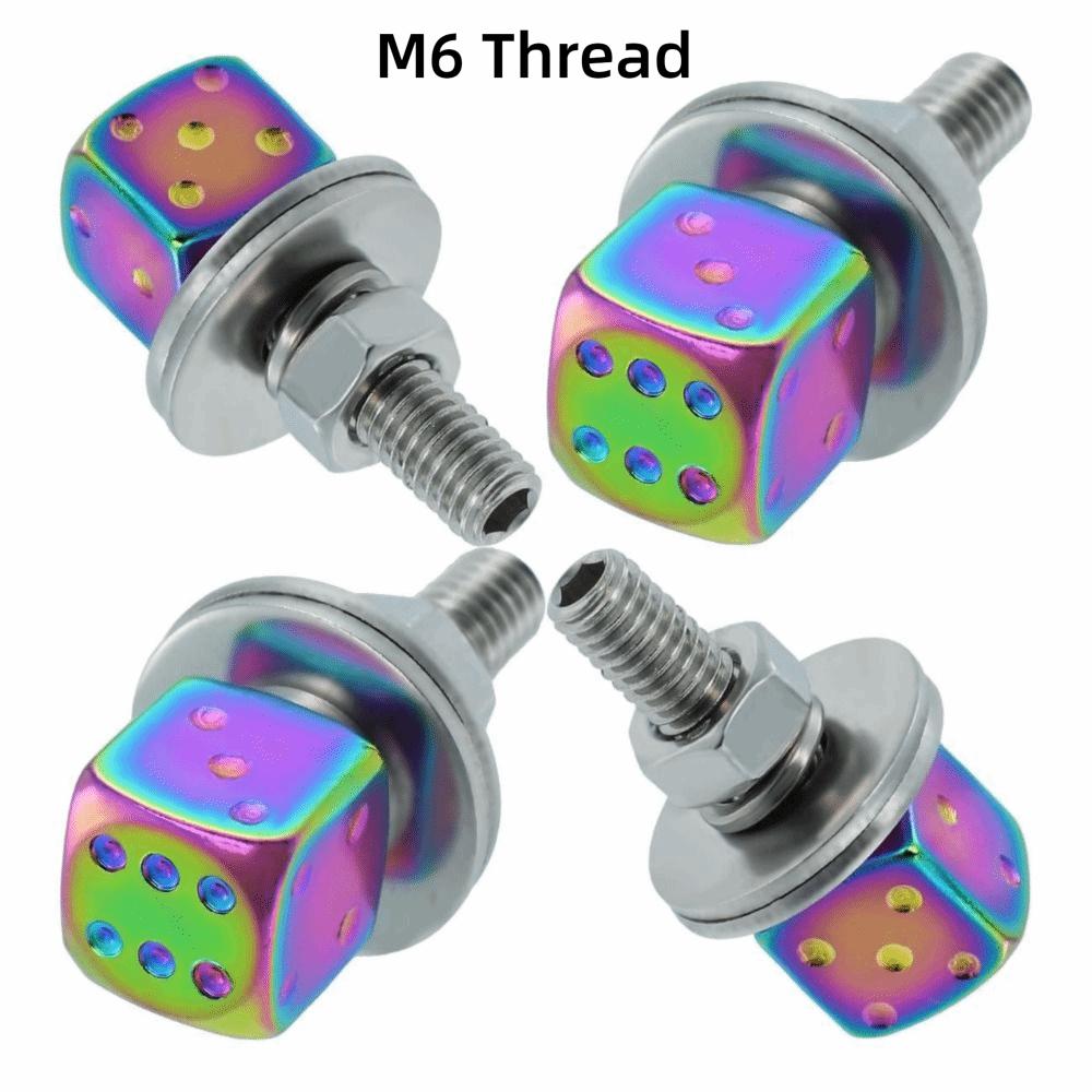 4Pcs Rust Resistant License Plate Screws Anti Loosening Frame Fastener Bolts Vehicle Accessories