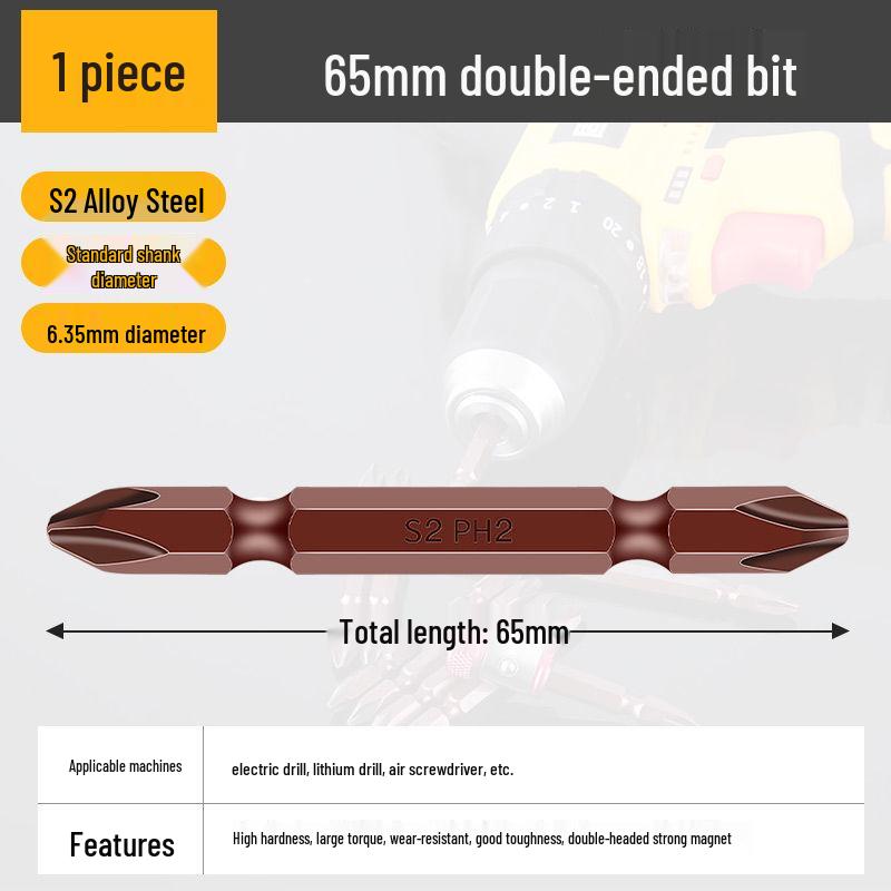 Industrial-Grade Magnetic Phillips Screwdriver Bit Set - Super Hard for Electric Screwdrivers and Hand Drills