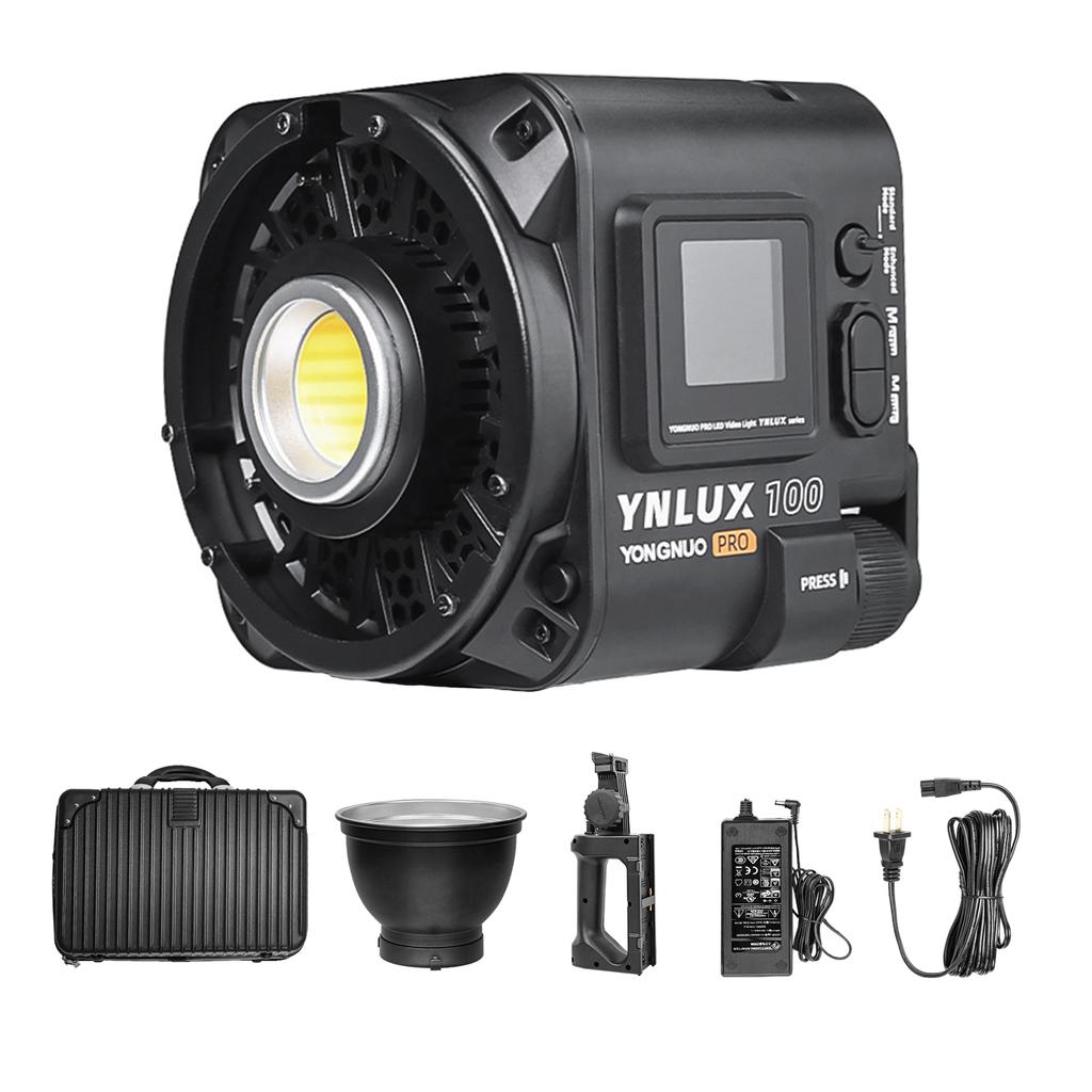 YONGNUO YNLUX100 Pro Compact LED Video Light 120W COB Photography Fill Light 3200K-6500K Adjustable