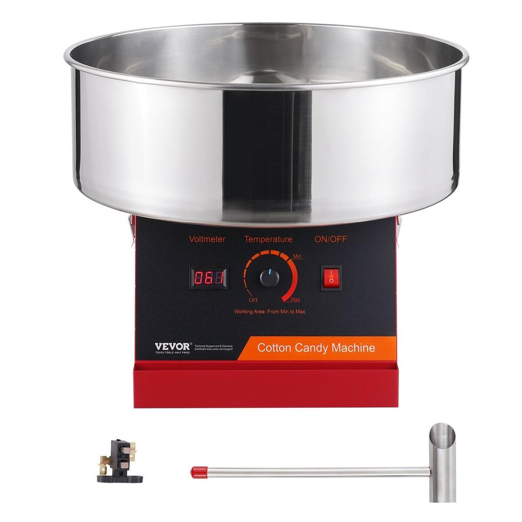 Electric Cotton Candy Machine, 1000W Candy Floss Maker, Commercial Cotton Candy Machine with Stainless Steel Bowl, and Sugar Scoop, Perfect for Home