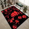 1 Stück Fitness-Icons Hanteln Fäuste Muskel-Print Teppich für Wohnzimmer Schlafzimmer Sofa Heimdekoration Rus Rutschfeste Fußmatte Luxuriöses Geschenk