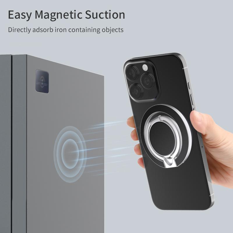 Doppelseitiger MagSafe Handyhalter Magnetischer Handyringhalter Aufsteller Magnetgriff für iPhone 16 15 14 13 Android Fitnessstudio Autohalter