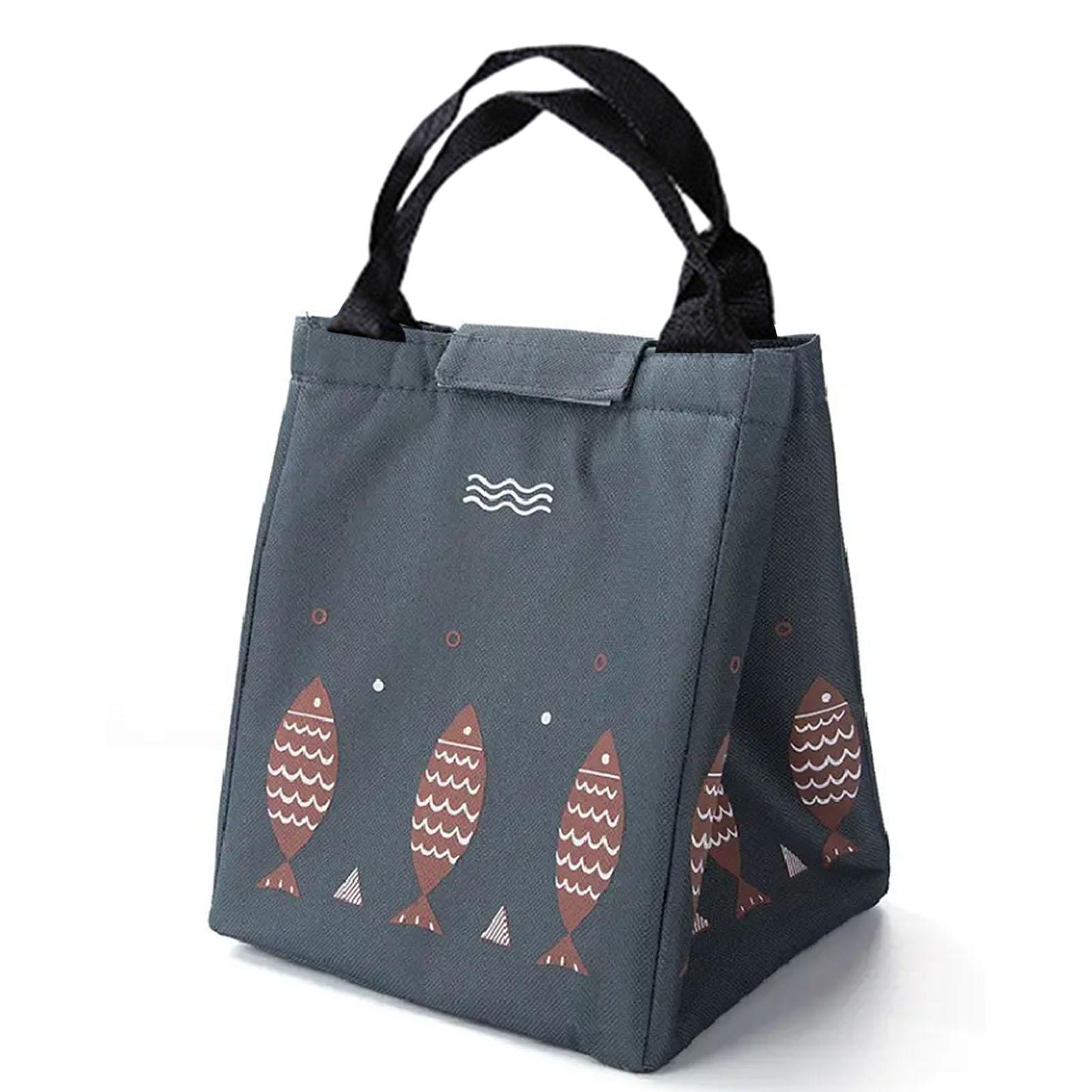 

Простая изолированная сумка Bento, прочная изоляционная сумка из алюминиевой фольги для кемпинга на открытом воздухе темно серый