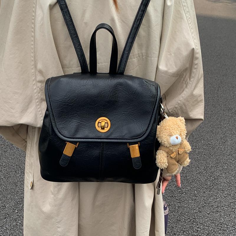 British Retro Backpack Women's Bag 2025 New Korean Niche Travel Backpack Retro Large-capacity Schoolbag