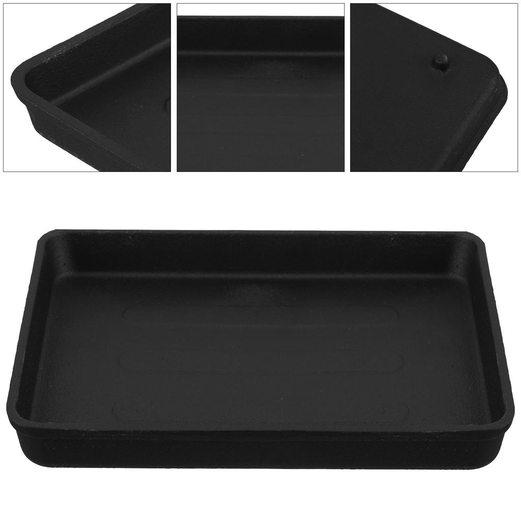 Thickened Iron Teppanyaki Pan Large Barbecue Grill Plate for Steak Vegetables Fish Cast Iron Bbq Roasting Tool Outdoor Cooking