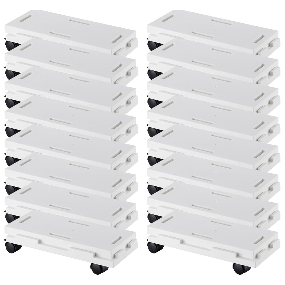 

Sanko Plastic Rakugoro 13 Белая платформа Набор из с Сделано в Ш x Г x Вес Соединяется вертикально и Простой продукт 075895 Тележка, 16, Колеса, Япония, белый