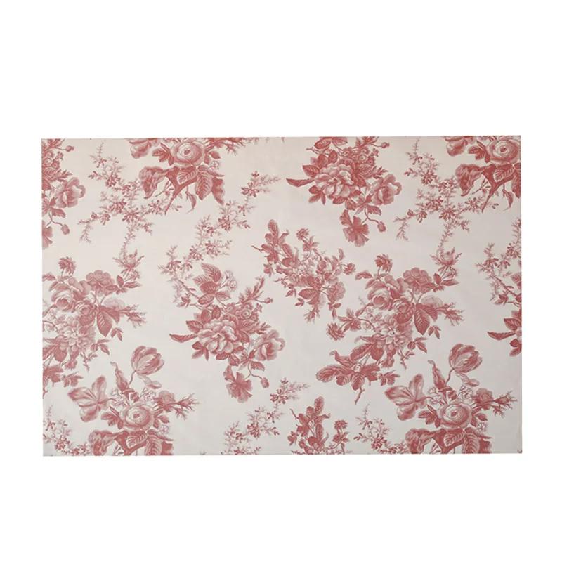 76x50 cm/5 pieces Chinese style blue and white peony painting print flower wrapping paper Classic art Vintage paper