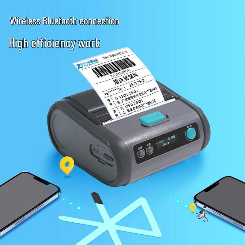 ZICOX Portable Bluetooth Thermal Label & Receipt Printer