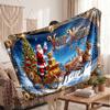 Couverture en Flanelle Personnalisée avec Nom Imprimé de Noël Confort Chaud Jeté de Lit Décoration de Maison Cadeau de Fête