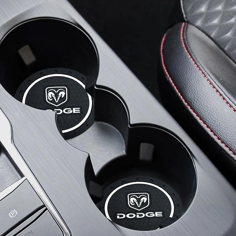 Silica Gel Car Coaster Water Cup Anti-slip Pad for Dodge Journey Ram 1500 Durango Challeager NITRO SRT Charger Avengr