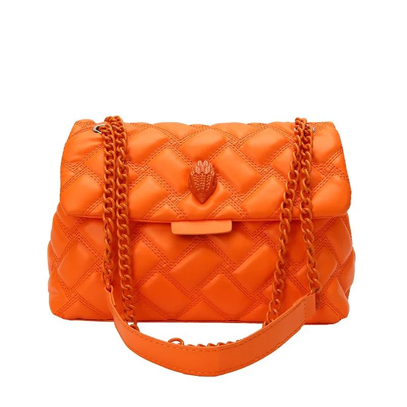 Leather bag Nieuwe Aankomst Gewatteerde Adelaar Metaal Dames Schoudertas Hoge Kwaliteit Borduurwerk PU Leer Dames Crossbody Tas Mode Luxe Design