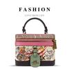 Popular graffiti color blocking box bucket bag, high-end and niche handbag, single shoulder crossbody women's small bag