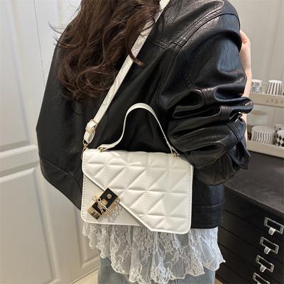 Serratura retrò nuova moda estiva rientranza semplice tendenza borsa a spalla a tracolla piccola quadrata da donna