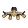 4 Way Water Splitter Brass Ball Valve Distributor for Garden Watering Agricultural Irrigation Car