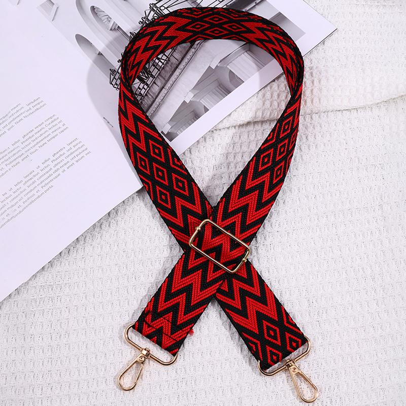 Adjustable Bag Strap Crossbody Shoulder Wide Bag Strap National Style  Embroidery Replacement Handles Bag Accessory
