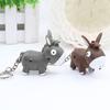 Lovely Donkey Shape Vocal Key Chain Key Ring Luminous LED Light
