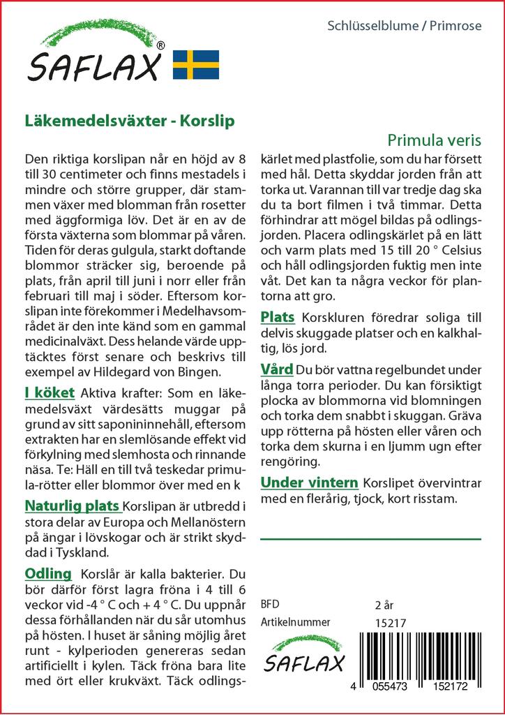 SAFLAX Garden in the Bag - Prvosenka - 100 semen - Se substrátem v přiléhavém sáčku - Primula veris