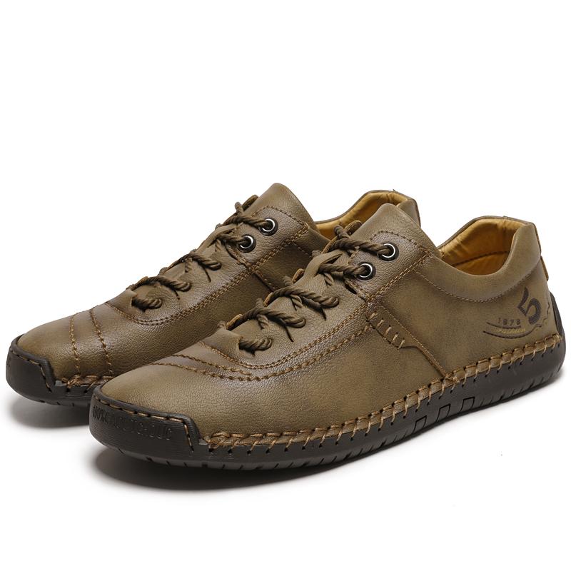 

38-48 Мужская обувь большого размера ручной работы из кожи, деловая повседневная кожаная обувь, модная повседневная обувь 48