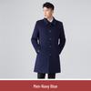 Women's Mid-Length Woolen Coat with Cotton Padding - Unisex Workwear for Autumn and Winter