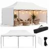 Pavillon pliant de réception jardin - SPRINGOS - GP0006 - 3x6 m - Structure acier - Toile Oxford 420D hydrofuge