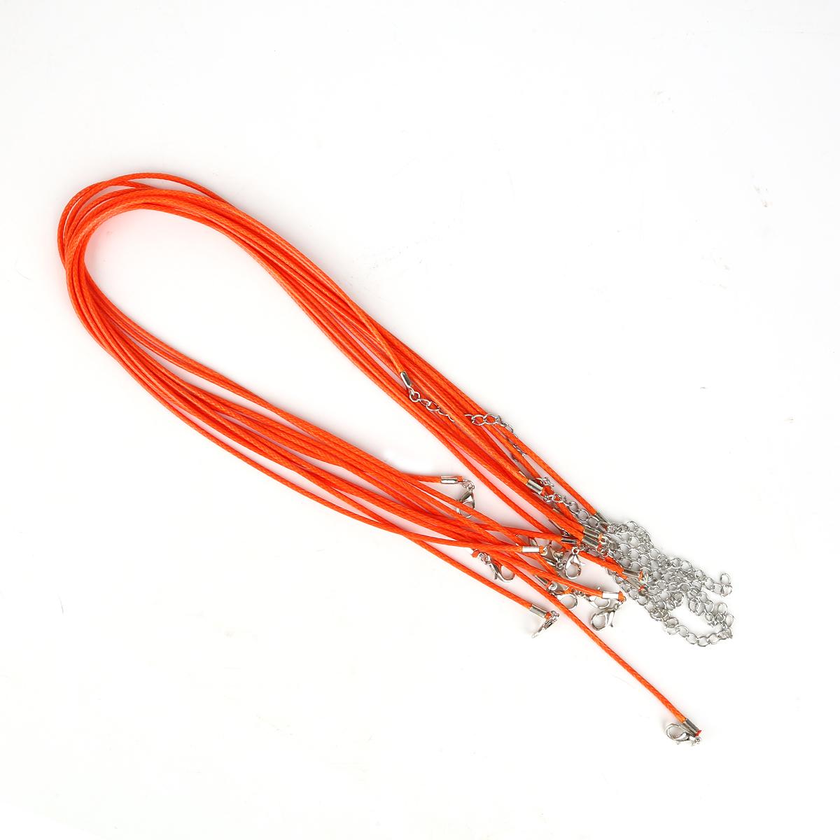 

Кожаный шнур из искусственной кожи, веревка-омар для ожерелья и подвески «сделай сам», подвески ручной работы, фурнитура 2mm x 45cm 5pcs жёлтый/оранжевый