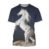 Summer Men Tshirt Fashion Animal Horse 3d Printing Print Neutral Casual Harajuku Style Summer Kid TShirt Women Tshirt Y2k Top