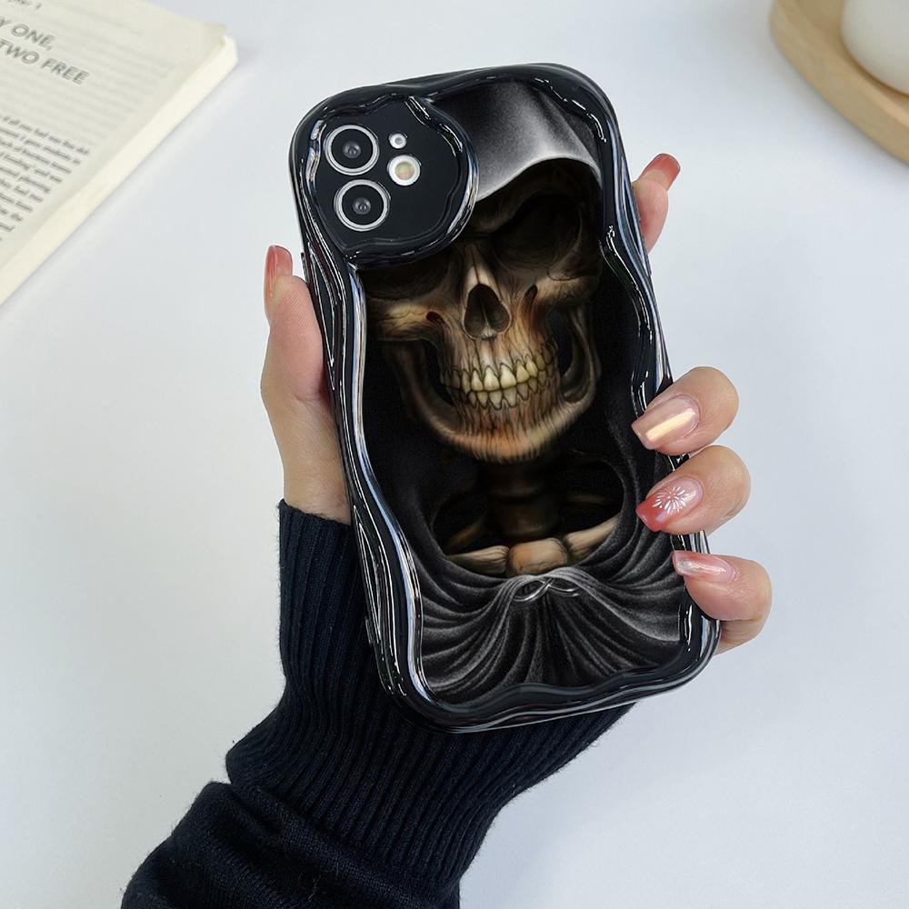 LZ13 Death Prayer Grim Reaper Skull Clear Soft Wave Phone Cases for iPhone 15 13 Pro Max 12 mini 14 8 Plus XS Max XR 6 Protection Back Cover