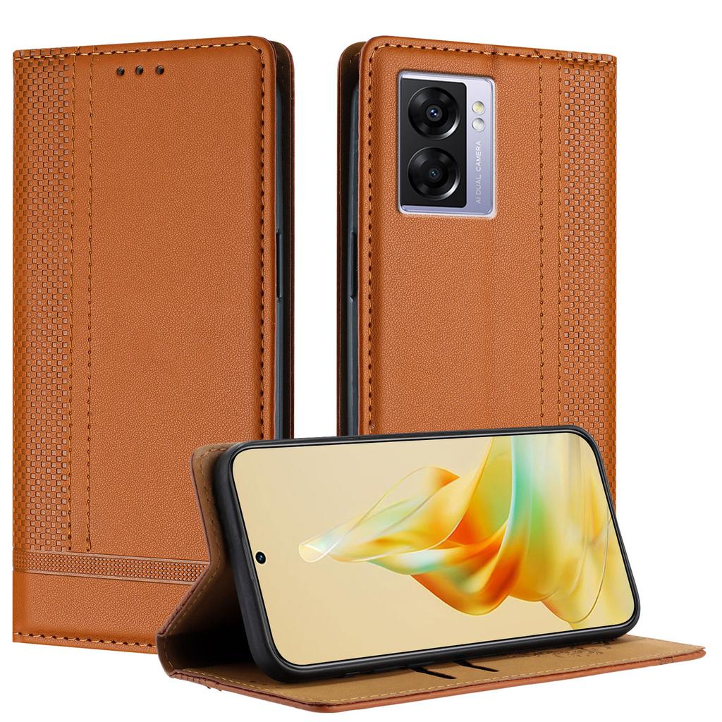 Litchi Grain Emboss Leather Book Case for Oppo Series/Realme Series.Oppo A36,A53,A72,A54,F19,Reno6 Lite,Realme 9i,Realme 10,Realme 12 Pro,Realme C55..