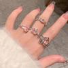 Open Chic Toe Heart Ring In Copper With Stunning Pink Diamonds For Modern Women