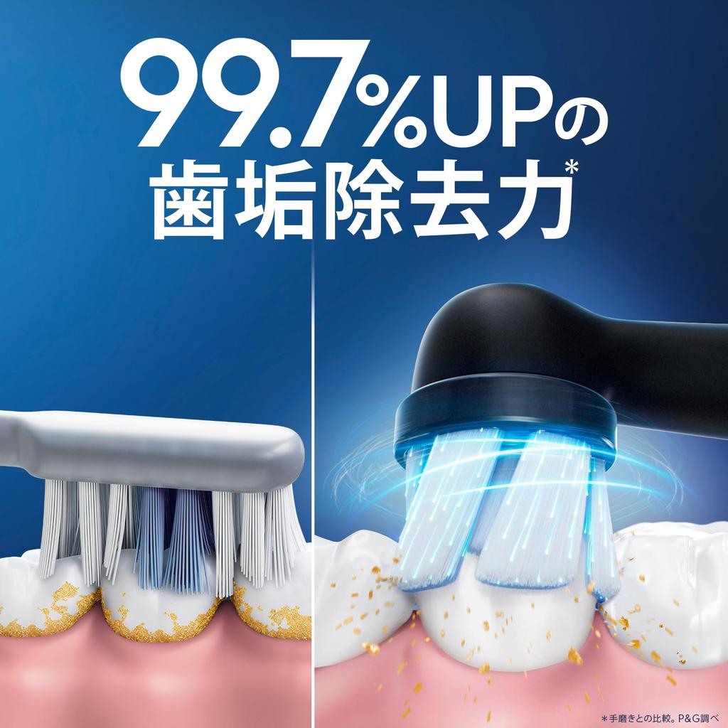 Braun Oral-B iO2S Electric Toothbrush (The Ultimate Beginner's Guide) iOS21D90BK Black [Amazon.co.jp Exclusive]