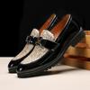 Fashion New Designer Men Pointed Toe Patchwork Slip On Gentleman Wedding Homecoming Dress Shoes Flats Casual Loafer Zapatos Hombre