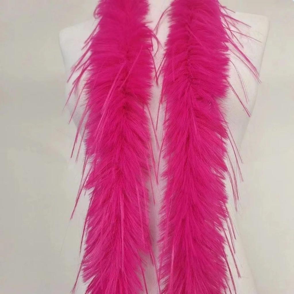 Plush Tassel Scarf Spring and Winter Thickened Ostrich Feather Plush Shawl with Fluffy Scarf Encryption Shawl