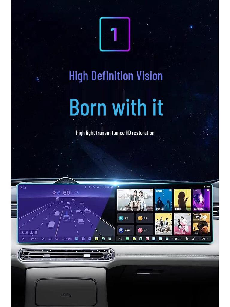 Tempered Film Screen Protector for Hongqi HS6 Center Console Navigation Display
