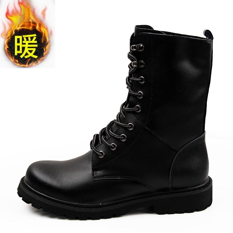 

Зимние новые модные ретро британские трендовые ботинки высокие ботинки Мартин с хлопковым утеплителем большого размера 48 мужская обувь 2601 48