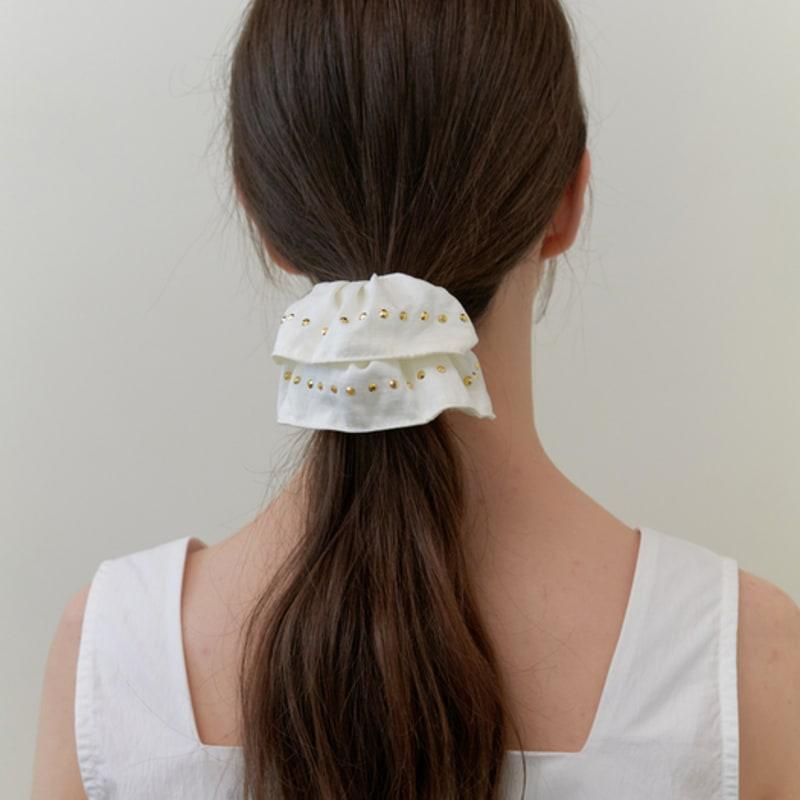 KINDABABY Stud Line Scrunch - Off White (3color)