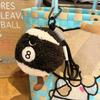 6 Colors Billiard Balls Pendant 10cm Backpack Key Chain Kawaii Billiards Plush Key Ring  for Boys
