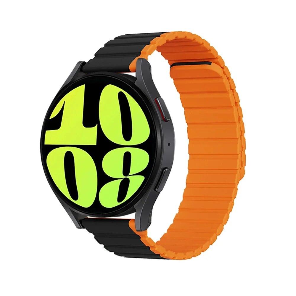20mm 22mm Řemínek pro Samsung Galaxy Watch4 5 6 40/44mm Classic 42/43/46/47mm Magnetický silikonový náramek Amazfit GTS 2 4 mini Pás