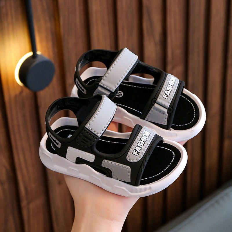 

Fashion Kids Sandals Baby Shoes Boy Soft Sole Non-slip Boys Girls Sandals Toddler Children s Shoes Summer Beach 2-10 Years 26(Insole 17.0cm) чорний