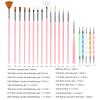 Nail Brushes Set Professional Nail Supplies For Acrylic UV Gel Drawing Dotting Manicure Nail Art Design Tools Makeup Accessorie