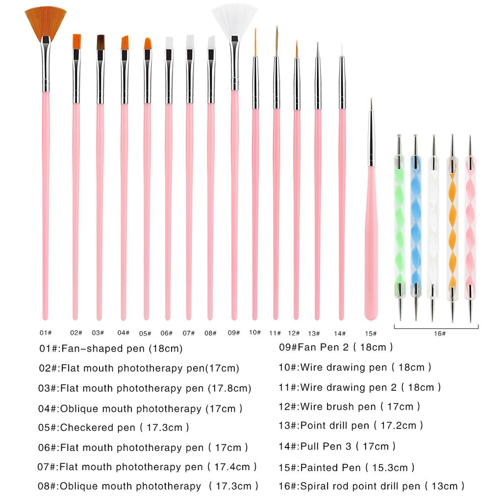 Nail Brushes Set Professional Nail Supplies For Acrylic UV Gel Drawing Dotting Manicure Nail Art Design Tools Makeup Accessorie